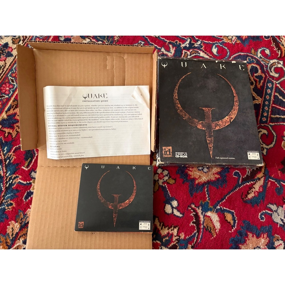 Quake PC Big Box 1996 Rare Game